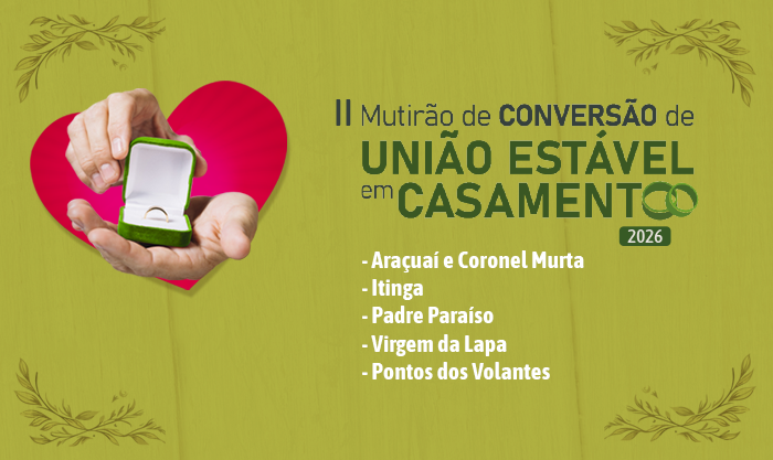 Banner Notícia Portal - Mutirão de Conversão de União Estável em Casamento