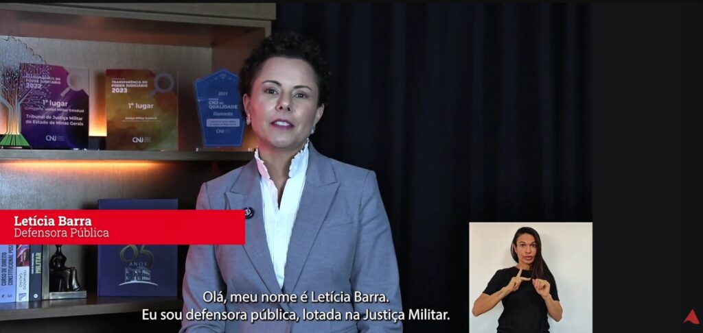 Defensora Pública fala sobre Inquérito Policial Militar em projeto audiovisual do TJMMG 