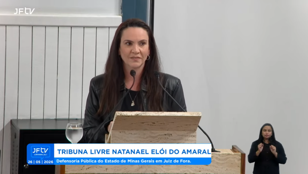 Defensora pública destaca atuação institucional na Tribuna Livre da Câmara Municipal de Juiz de Fora  