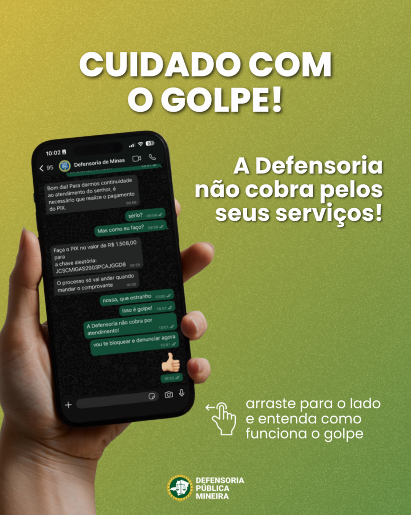 Golpe usando o nome da Defensoria Pública: saiba como se proteger